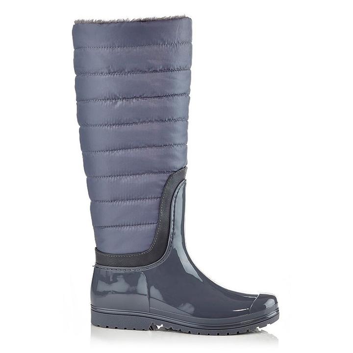 Henry Ferrera J Women's Water-resistant Padded Rain Boots, Size: 6, Grey