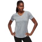 Women's Tek Gear&reg; Easy Burnout V-neck Yoga Tee, Size: Medium, Med Grey