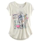 Girls Plus Size So&reg; Rolled Cuff Graphic Tee, Size: 18 1/2, White Oth