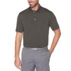 Men's Grand Slam Off Course Slim-fit Textured Golf Polo, Size: Medium, Med Grey