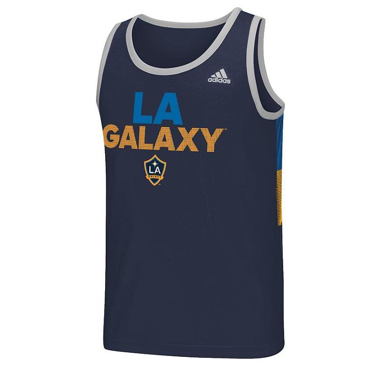 Men's Adidas Los Angeles Galaxy Fan Wear Clmalite Tank Top, Size: Xl, Blue (navy)