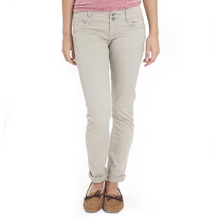 Juniors' Unionbay Lucy Skinny School Uniform Pants, Kids Unisex, Size: 3, Brown
