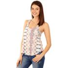 Juniors' Wallflower Print Bandeau & Racerback Tank, Teens, Size: Xl, White Oth