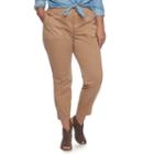 Plus Size Sonoma Goods For Life&trade; Straight-leg Sateen Ankle Pants, Women's, Size: 16 W, Med Beige