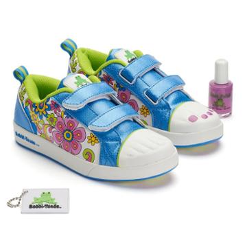 Bobbi-toads Jacjac Girls' Paintable Sneakers With Nail Polish, Girl's, Size: Medium (1), Blue