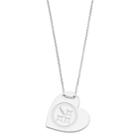 Sterling Silver Pittsburgh Steelers Heart Pendant Necklace, Women's, Size: 18, Grey