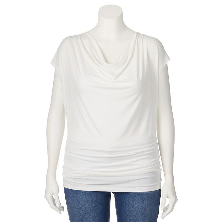 Juniors' Plus Size Heartsoul Draped Lace Top, Girl's, Size: 1xl, Natural