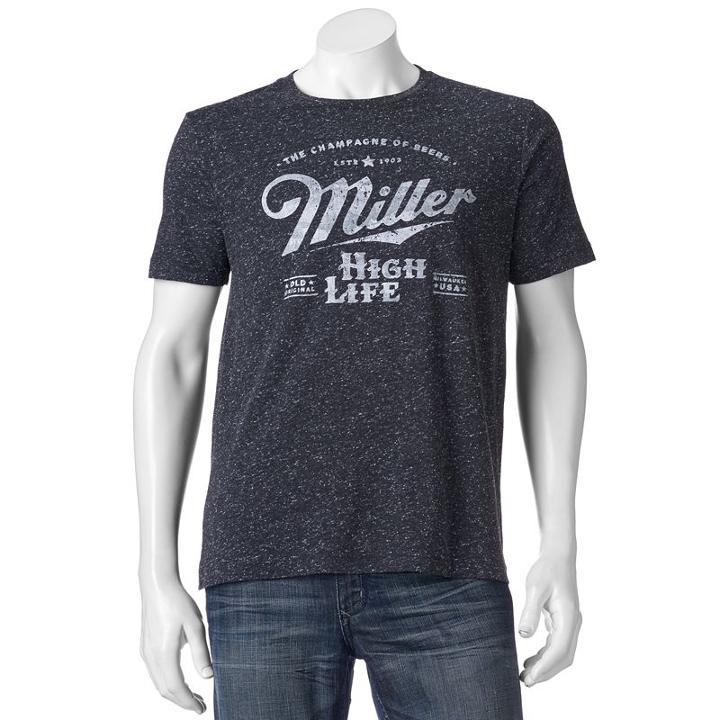 Men's Miller High Life Tee, Size: Medium, Brown Over