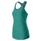 Women's New Balance The Perfect Shirred Racerback Workout Tank, Size: Medium, Blue Other