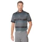 Men's Grand Slam Classic-fit Striped Jacquard Driflow Performance Golf Polo, Size: Small, Oxford
