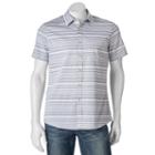 Men's Apt. 9&reg; Patterned Slim-fit Stretch Button-down Shirt, Size: Small Slim, Grey