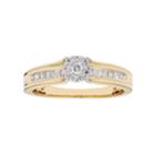 Lovemark 10k Gold 1/3 Carat T.w. Diamond Cluster Ring, Women's, Size: 7, White