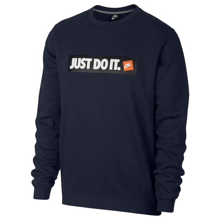 Men's Nike Just Do It Fleece Crew, Size: Large, Light Blue