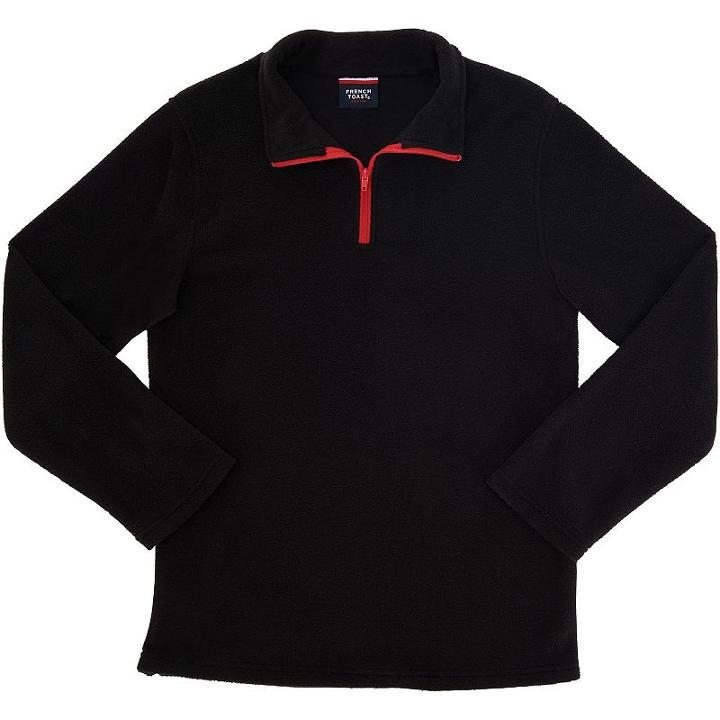 Boys 4-7 French Toast 1/4-zip Fleece Pullover, Boy's, Size: 5, Black