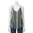 Juniors' Pink Republic Strappy Swing Camisole, Girl's, Size: Medium, Light Grey
