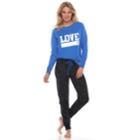 Juniors' So&reg; Knit Raglan Jogger Set, Teens, Size: Xs Short, Blue