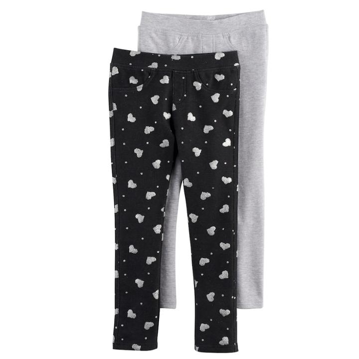 Girls 4-6x Freestyle Revolution 2-pk. Glitter Jeggings, Size: 5, Multi
