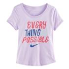 Girls 7-16 Nike Everything Is Possible Graphic Tee, Size: Small, Med Purple