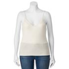 Juniors' Plus Size Mudd&reg; Lace V-neck Camisole, Girl's, Size: 2xl, White Oth