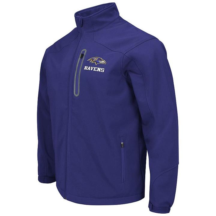 Men's Baltimore Ravens Softshell Jacket, Size: Medium, Purple