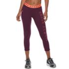 Women's Under Armour Favorite Graphic Capri Leggings, Size: Large, Purple