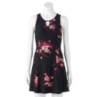 Juniors' Mudd&reg; Keyhole Fit & Flare Dress, Girl's, Size: Medium, Black