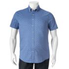 Big & Tall Sonoma Goods For Life&trade; Modern-fit Plaid Poplin Button-down Shirt, Men's, Size: 3xl Tall, Med Blue