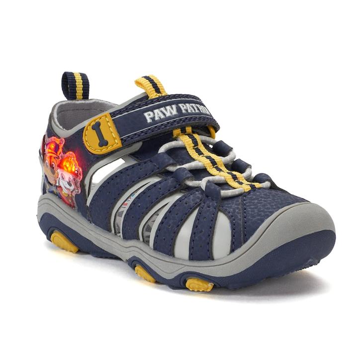 Paw Patrol Chase & Marshall Toddler Boys' Light-up Fisherman Sandals, Size: 8 T, Blue (navy)