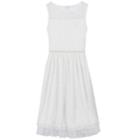 Girls 7-16 & Plus Size Speechless Allover Lace Beaded Waist Skater Dress, Size: 12 1/2, White
