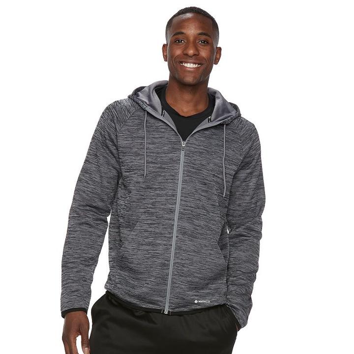Men's Tek Gear&reg; Performance Fleece Full-zip Hoodie, Size: Xl, Med Grey
