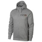 Men's Nike Fleece Full-zip Hoodie, Size: Small, Grey