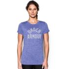 Women's Under Armour Tech Crew Graphic Tee, Size: Xl, Lt Purple