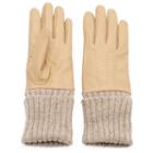 Women's Igloos Cable-knit Leather Gloves, Size: S-m, Beige Oth