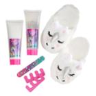 Girls 4-16 Unicorn Slipper, Foot Spa Set, Multi