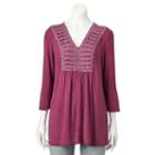 Women's World Unity Embellished Crochet Top, Size: Xxl, Purple Oth