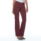 Women's Apt. 9&reg; Torie Modern Fit Straight-leg Dress Pants, Size: 16 Short, Red