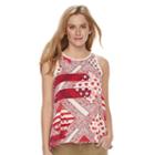 Sonoma Goods For Life, Women's &trade; Patriotic Print Swing Tank, Size: Xl, White Oth