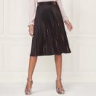 Lc Lauren Conrad Runway Collection Pleated Metallic Skirt - Women's, Size: Xl, Other Clrs