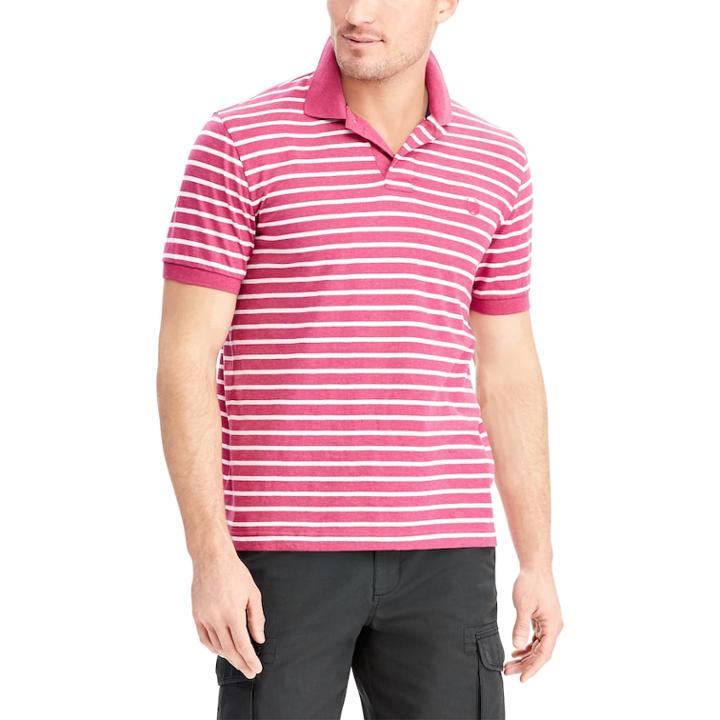 Men's Chaps Coolmax Classic-fit Striped Performance Polo, Size: Xxl, Pink