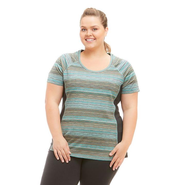 Plus Size Marika Curves Swift Tee, Women's, Size: 1xl, Lt Green