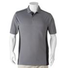 Big & Tall Grand Slam Classic-fit Airflow Colorblock Performance Golf Polo, Men's, Size: Xl Tall, Med Grey