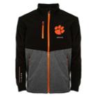 Men's Franchise Club Clemson Tigers Fusion Softshell Jacket, Size: Medium, Black