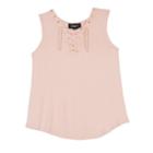 Girls 7-16 Iz Amy Byer Lace-up Front Knit Tank Top, Size: Medium, Light Pink