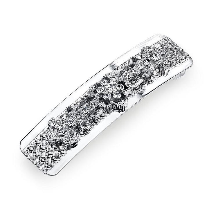 1928 Flower Hair Clip, Women's, White