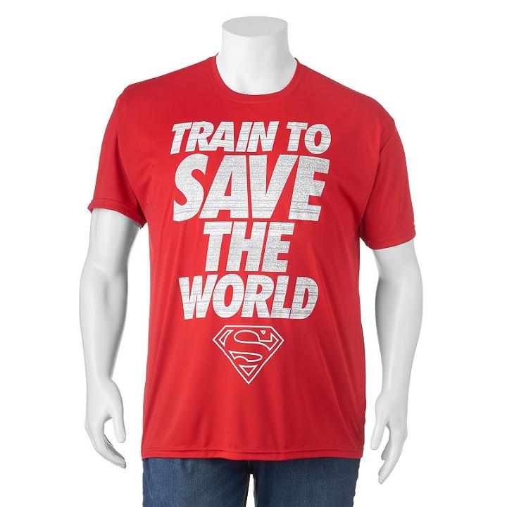 Big & Tall Dc Comics Superman Performance Tee, Men's, Size: 4xb, Red