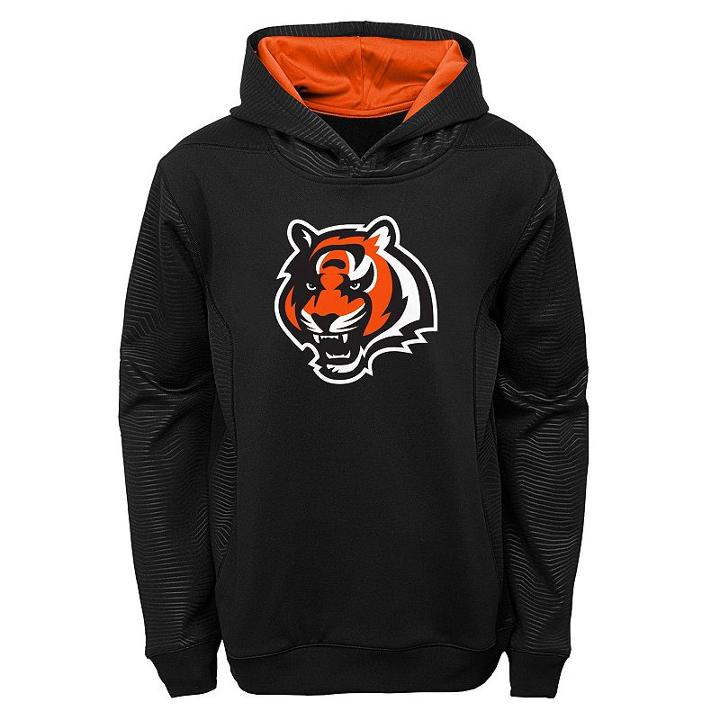 Boys 8-20 Cincinnati Bengals Performance Hoodie, Boy's, Size: S(8), Black