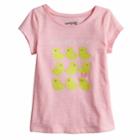 Baby Girl Jumping Beans&reg; Heart Slubbed Graphic Tee, Size: 12 Months, Brt Pink