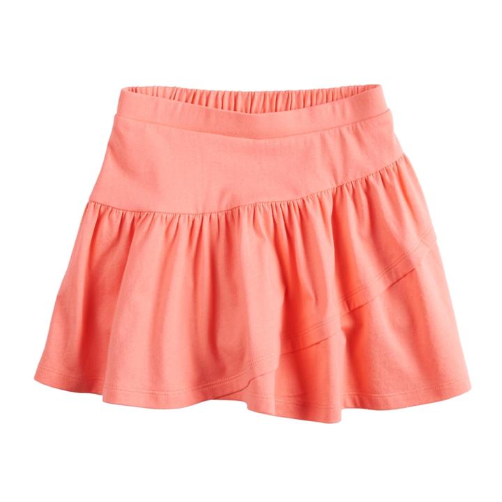 Girls 4-10 Jumping Beans&reg; Solid Tulip Tiered Skort, Size: 10, Lt Orange