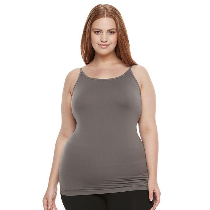 Plus Size Apt. 9&reg; Seamless Camisole, Women's, Size: 1xl, Grey