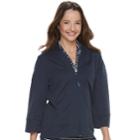 Women's Croft & Barrow&reg; Quilted Bed Jacket, Size: Large, Dark Blue